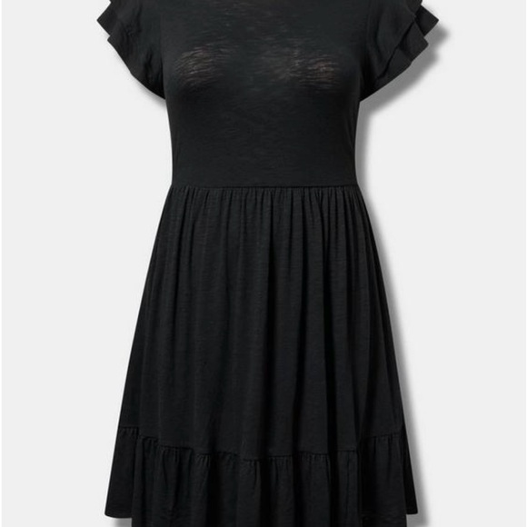 Torrid ruffle black dress - Picture 1 of 9